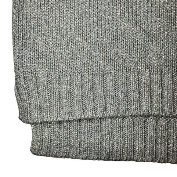 Banana Republic Merino Wool Blend Metallic Sweater in Grey/Gold Women’s S - Picture 4 of 9